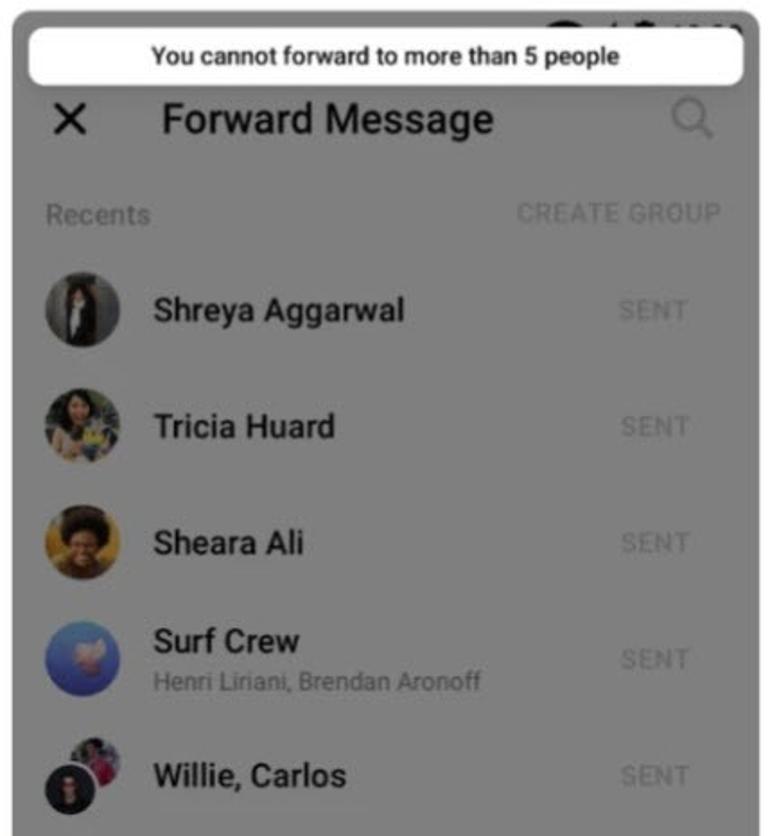 Facebook Messenger'a mesaj sınırlaması başladı