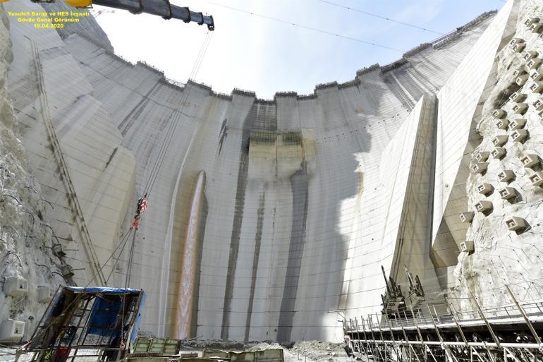 Yusufeli Barajı’nın yapım aşamaları böyle görüntülendi