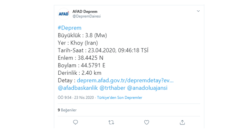 Son dakika haberler: İran'da 3.8 büyüklüğünde deprem