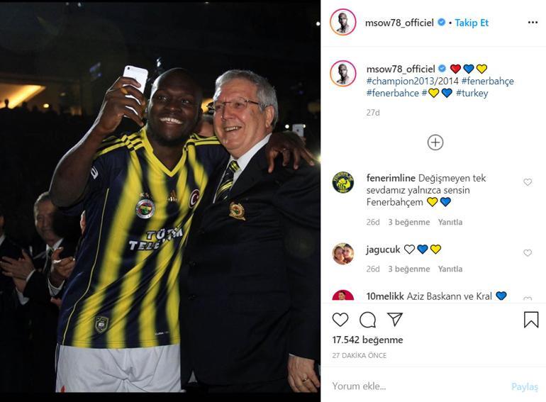 Son dakika | Fenerbahçeli eski futbolcu Moussa Sow'dan Aziz Yıldırımlı paylaşım