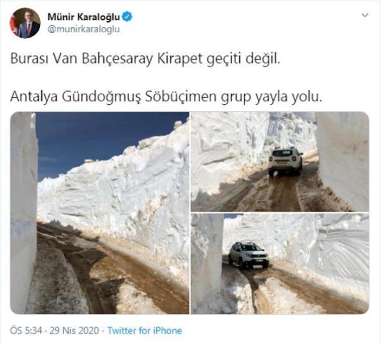 Vali paylaştı: Metrelerce kar Neresi olduğunu öğrenince çok şaşıracaksınız