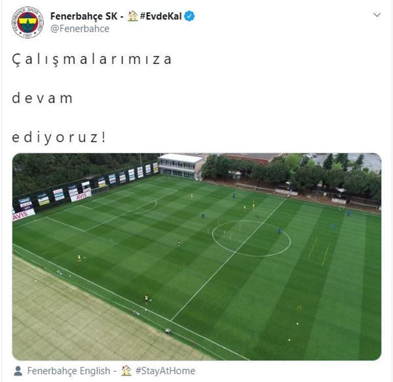 Fenerbahçe paylaştı! Sosyal mesafeli antrenman...