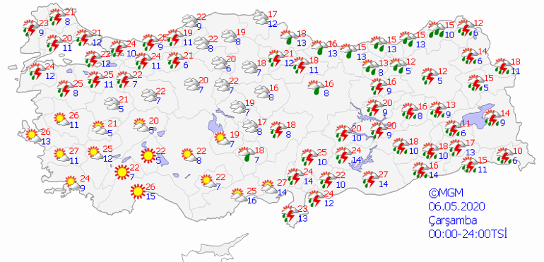 Meteoroloji 6 Mayıs hava durumu: Yarın hava nasıl olacak, yağmur yağacak mı