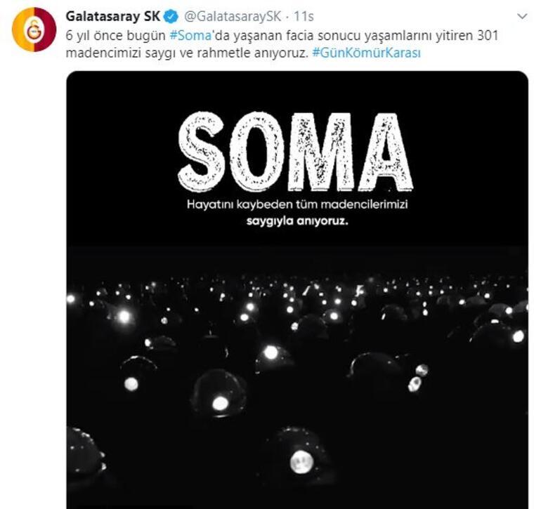 Galatasaray ve Fenerbahçe Soma'yı andı