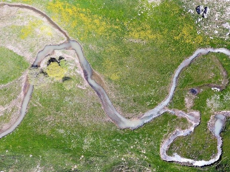 'Akdeniz'in Sibiryası'ndaki menderesler görsel şölen sunuyor