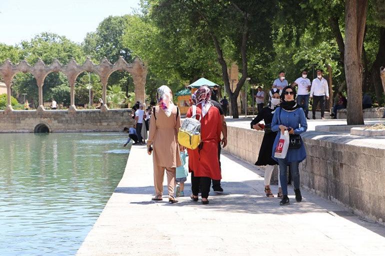 Şanlıurfa’da vatandaşlar Balıklıgöl ile hasret giderdi