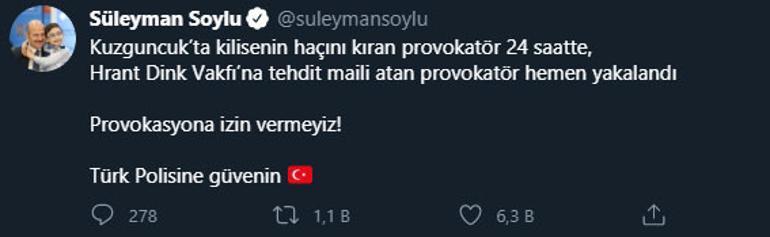 Son dakika haberler... Bakan Soylu: Türk polisine güvenin... İki provokatör de yakalandı