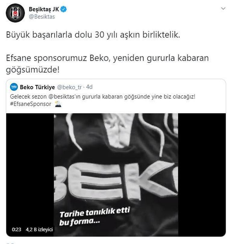 Son dakika! Beşiktaş yeni sponsoru Beko ile anlaşma detaylarını açıkladı!