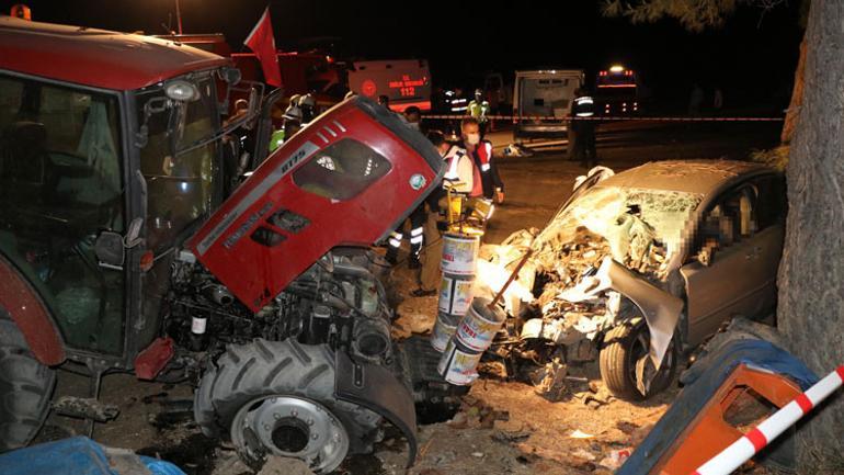 Traktörün önünde uyuyordu Büyük şok yaşadı Feci olay…