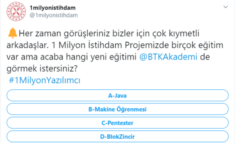 Bakan Albayrak o soruya Twitter'dan yanıt verdi: Oraya bir “E - Hepsi” seçeneği eklemenizi rica edeceğim