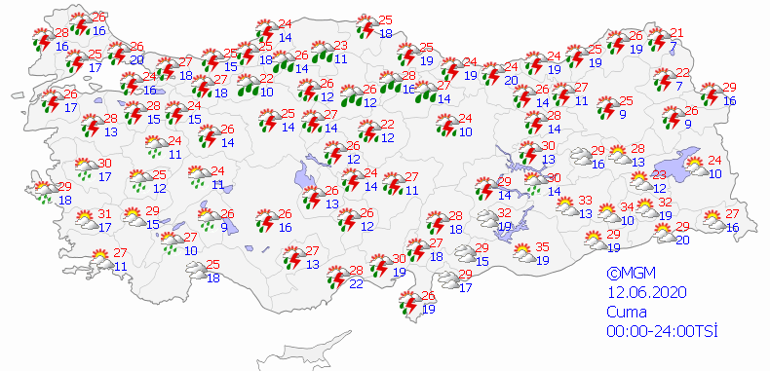 Hava durumu tahminleri 12 Haziran Cuma: Hava nasıl olacak, nerelere yağmur yağacak