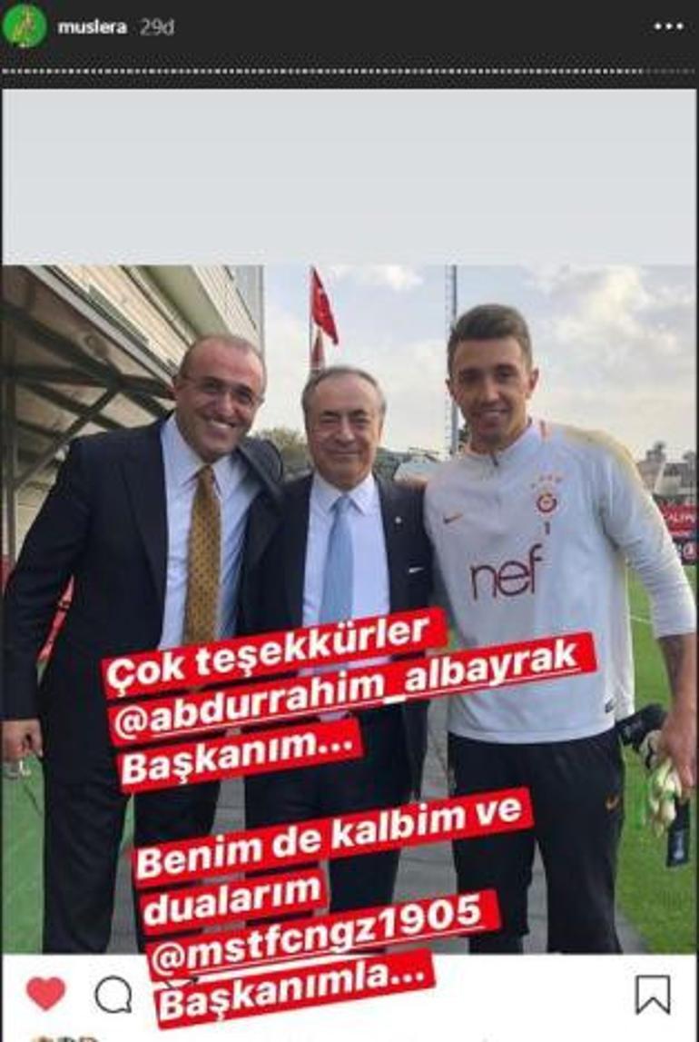 Abdurrahim Albayrak'ın mesajı sonrasında Fernando Muslera'dan paylaşım