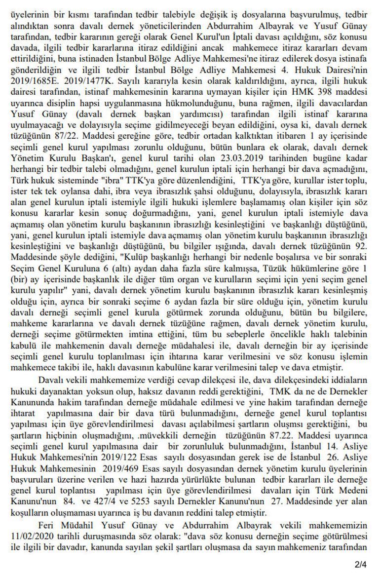 Galatasaray'da 'kayyum' davasında yeni gelişme! 4 Haziran'daki o dilekçe ile...