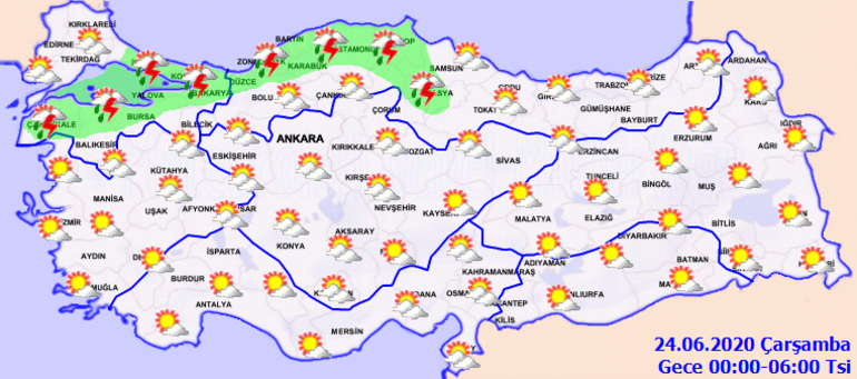 Hava bugün (24 Haziran) nasıl olacak İstanbul, Ankara, İzmir ve il il hava durumu tahminleri