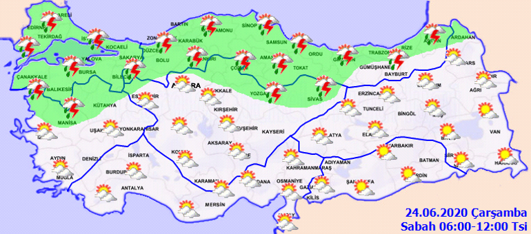 Hava bugün (24 Haziran) nasıl olacak İstanbul, Ankara, İzmir ve il il hava durumu tahminleri