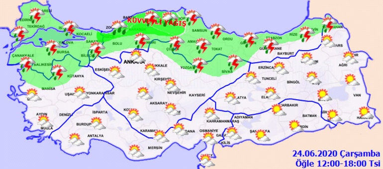 Hava bugün (24 Haziran) nasıl olacak İstanbul, Ankara, İzmir ve il il hava durumu tahminleri