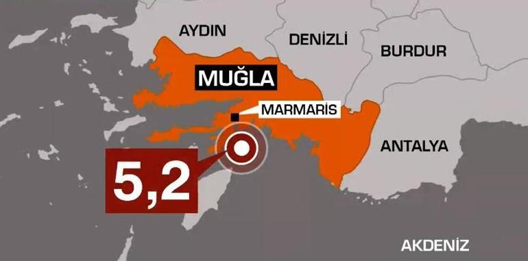 Son dakika haberi: Muğlada 5.2 büyüklüğünde deprem İzmir ve çevre illerde de hissedildi