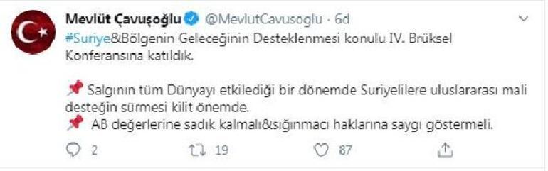 Dışişleri Bakanı Çavuşoğlu: AB, sığınmacı haklarına saygı göstermeli