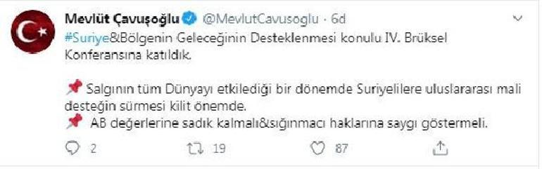 Dışişleri Bakanı Çavuşoğlu: AB, sığınmacı haklarına saygı göstermeli