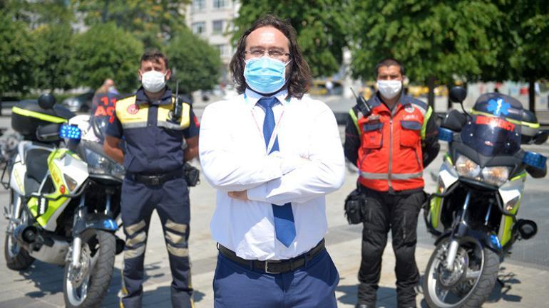 İstanbulun motosiklet ambulansları ilk kez görüntülendi