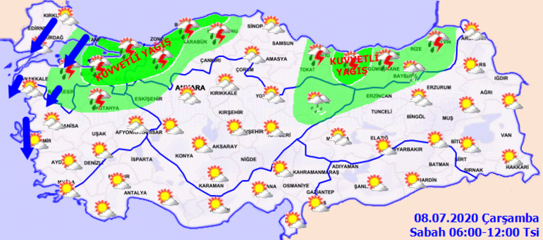 bugun hava durumu nasil olacak istanbul icin yagis uyarisi 8 temmuz il il hava durumu tahminleri son dakika haberleri