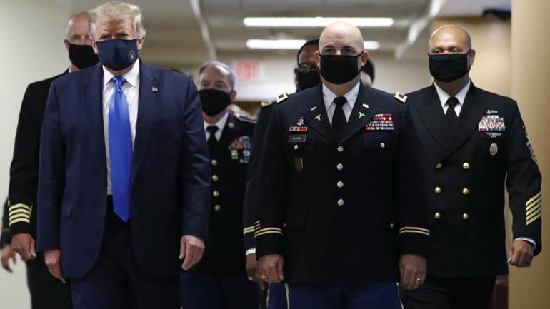 ABD Başkanı Trump aylar sonra ilk kez maskeyle görüntülendi