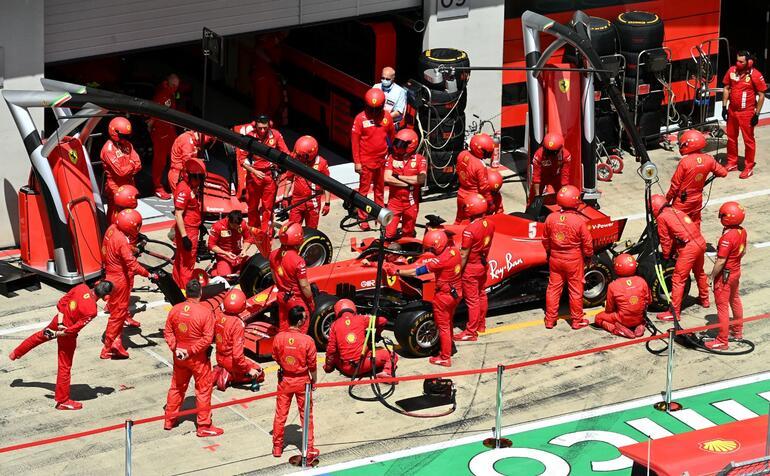 Ferrariler birbirine girdi, yarışı Hamilton kazandı!