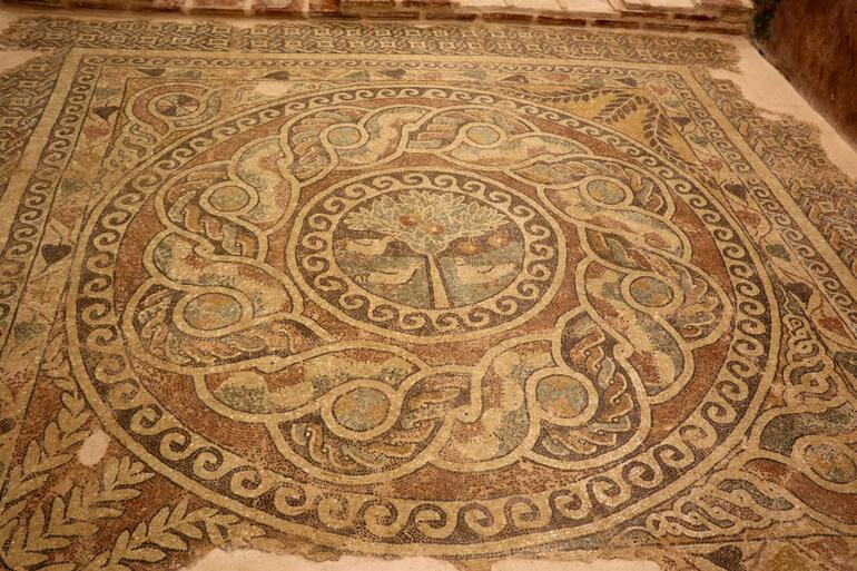 Kaçak kazıda ortaya çıkan 1800 yıllık elma mozaiği sergileniyor