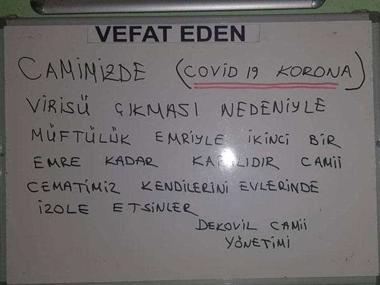 İmamda Koronavirüsü çıktı, cami 2 gün kapalı kaldı