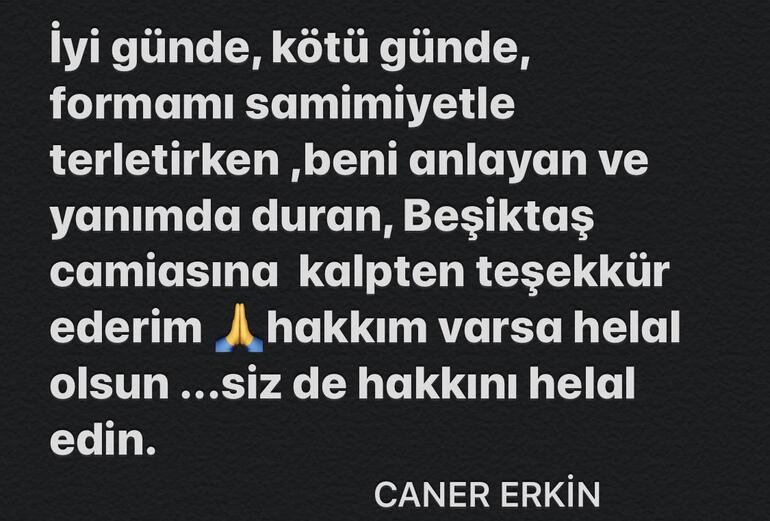 Son Dakika | Caner Erkin Beşiktaş'a veda etti! Fenerbahçe...