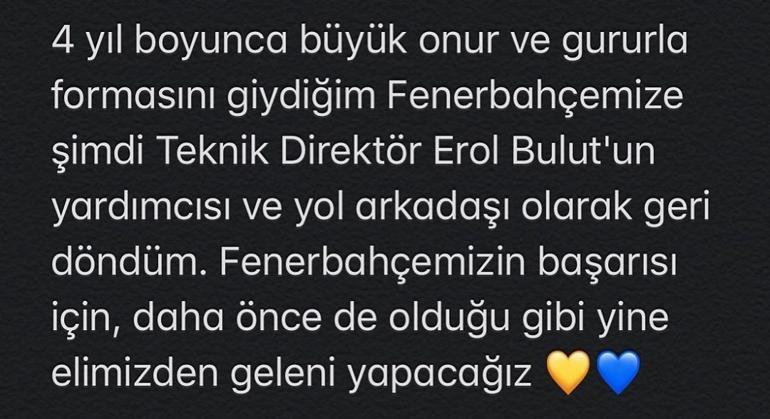 Son Dakika | Fenerbahçe'de Mehmet Yozgatlı, Erol Bulut'un ekibinde yer alacağını açıkladı!