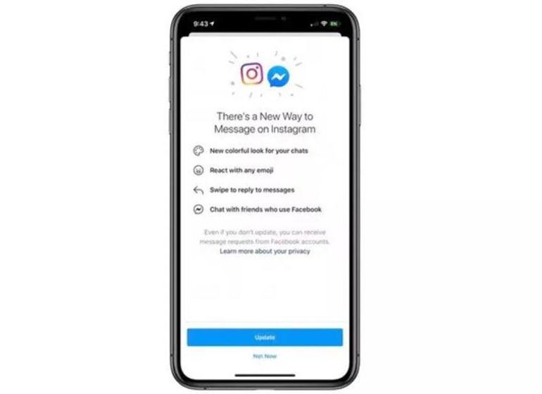 Instagram mesajları Facebook Messenger ile birleşiyor