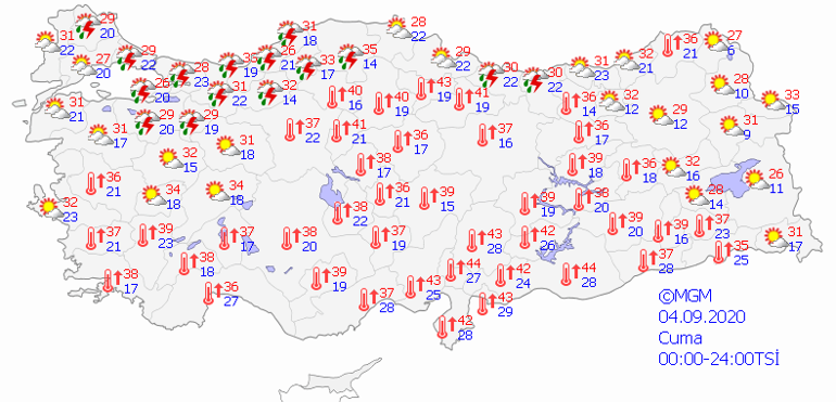 Hava nasıl olacak, İstanbula yağmur yağacak mı Meteoroloji 4 Eylül il il hava durumu tahminleri