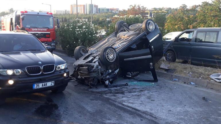 İzmirde feci kaza: 1 ölü, 4 yaralı