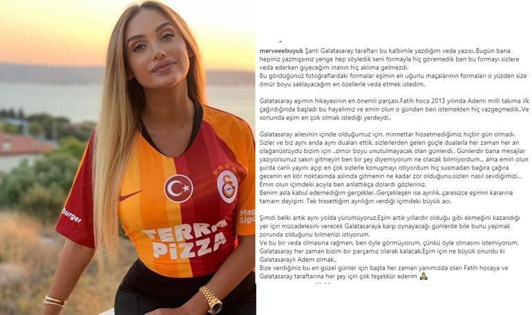 Adem Büyük'ün eşi Merve Büyük'ten Galatasaray'a veda mesajı!