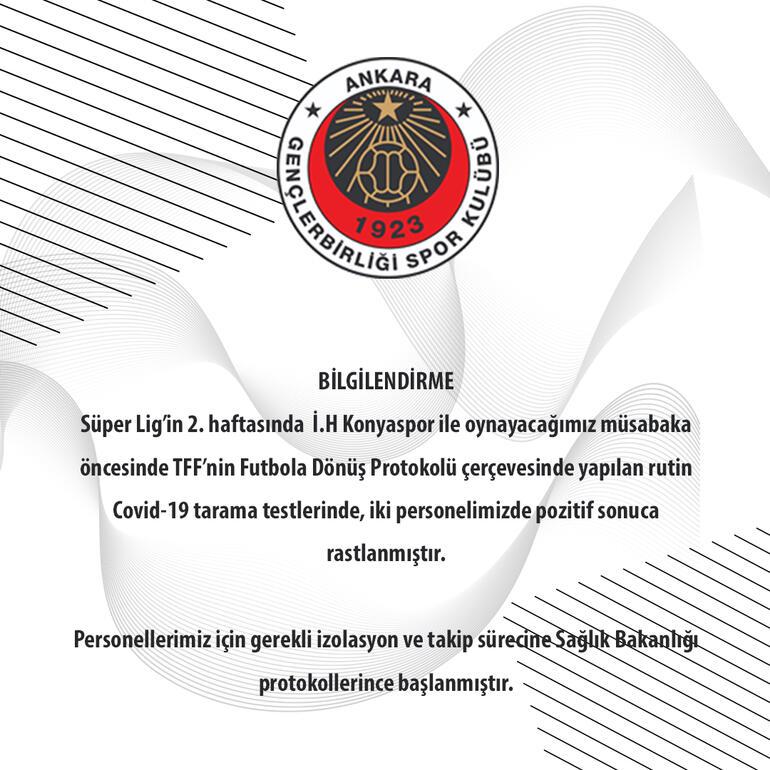 Son Dakika Haberi | Gençlerbirliği'nde Konyaspor maçı öncesi pozitif koronavirüs vakaları!