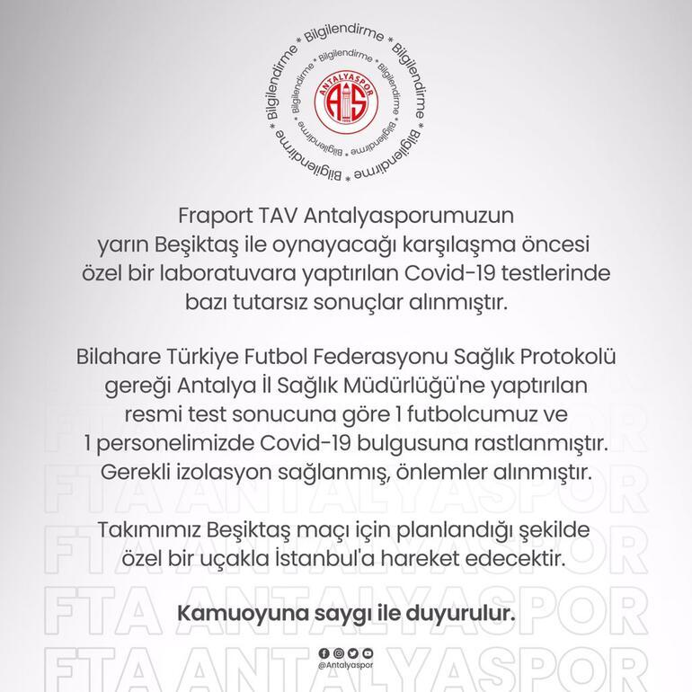Son Dakika | Antalyaspor'da yeni test sonuçları açıklandı! Beşiktaş maçı oynanacak