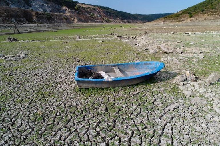 Sazlıdere Barajı’nda korkutan görüntü