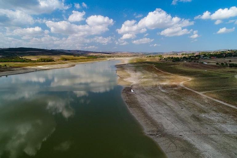 Sazlıdere Barajı’nda korkutan görüntü