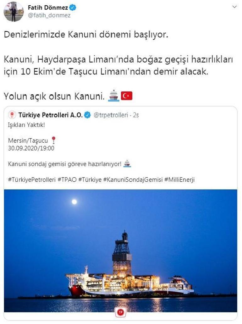 Bakan Dönmez: Denizlerimizde Kanuni dönemi başlıyor