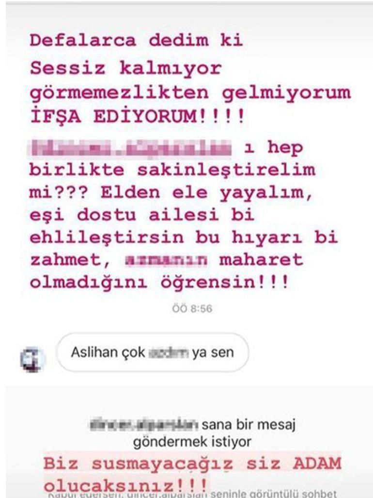 Aslıhan Gürbüz gelen taciz mesajını ifşa etti