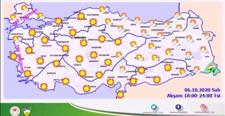 Son dakika haberler... Meteorolojiden Marmara ve Ege’ye toz taşınımı uyarısı