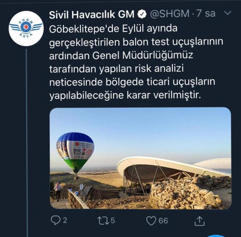 Göbeklitepe’ye balon turu izni çıktı