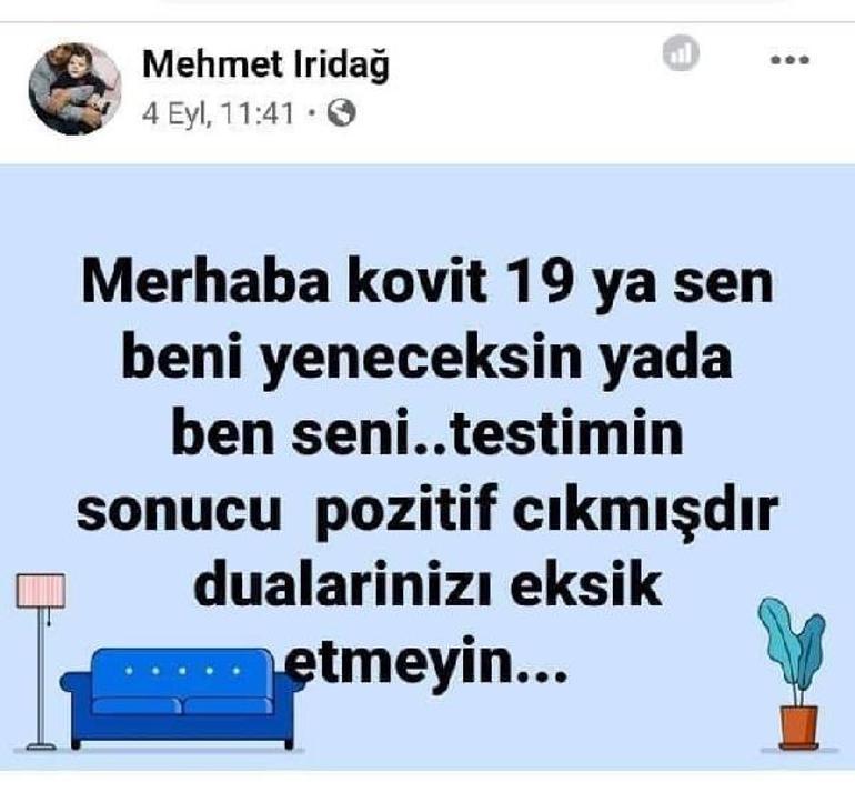 Merhaba Covid-19, ya sen beni yeneceksin, ya ben seni paylaşımı yapmıştı, hayatını kaybetti