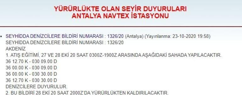 Son dakika haberi... Türkiyeden yeni NAVTEX ilanı