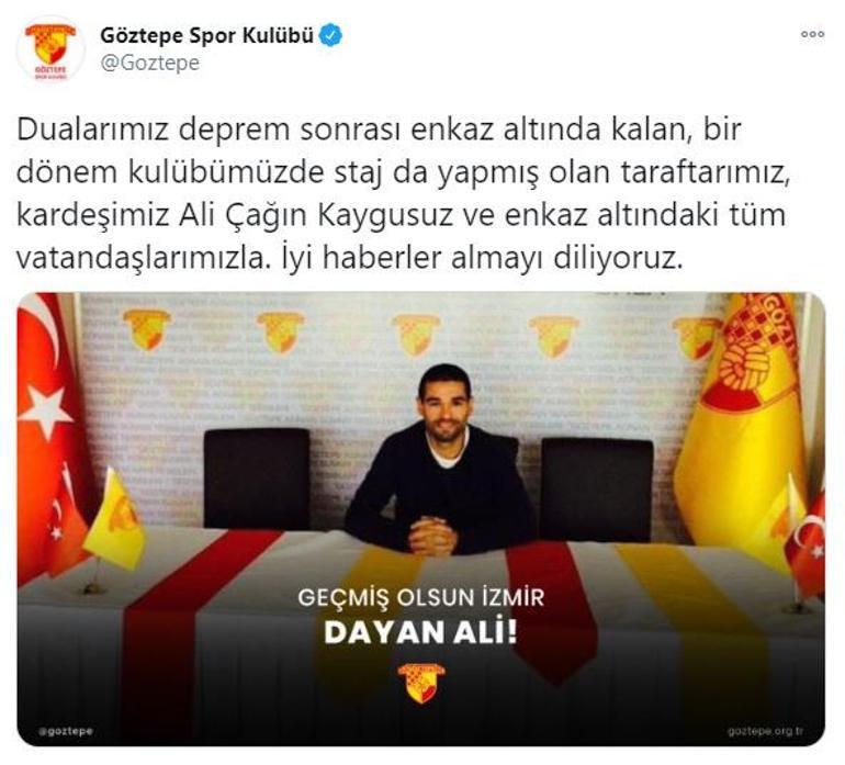 Son Dakika | İzmir'deki deprem sonrası Göztepe açıkladı! Ali Çağın Kaygusuz enkaz altında...