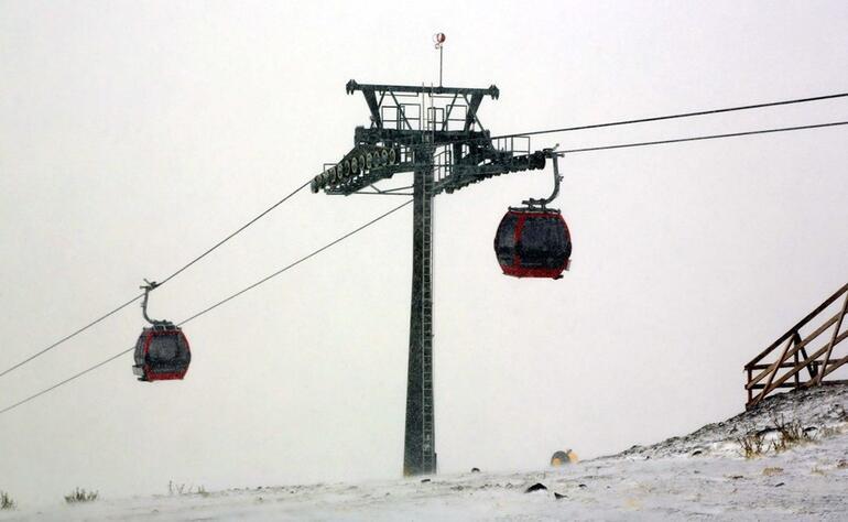 Türkiye'nin en popüler kayak merkezleri beyaza büründü