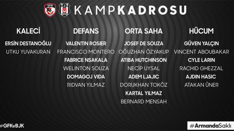 Son Dakika | Beşiktaş'ta cezalı Josef de Souza kadroya alındı