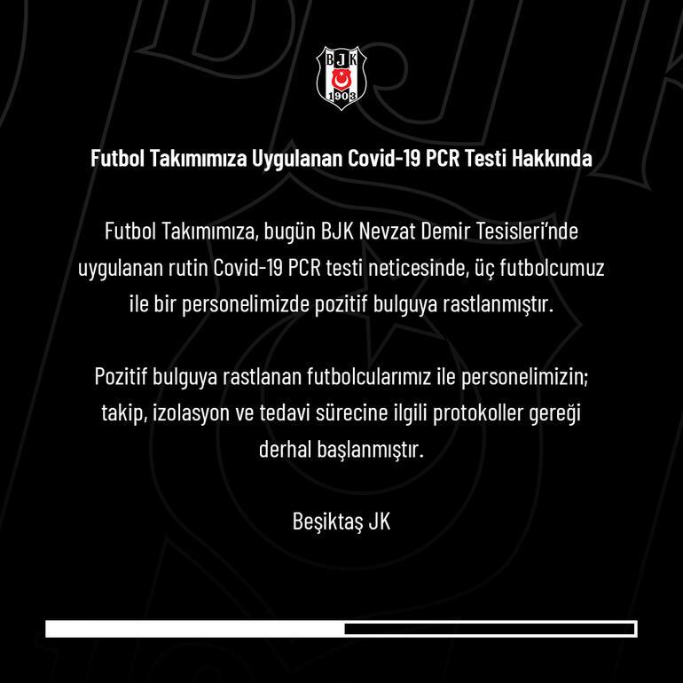 Son Dakika Haberi | Beşiktaş'ta 4 koronavirüs vakası