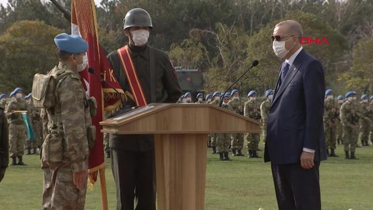 Last minute ... President Erdogan spoke at the banner ceremony